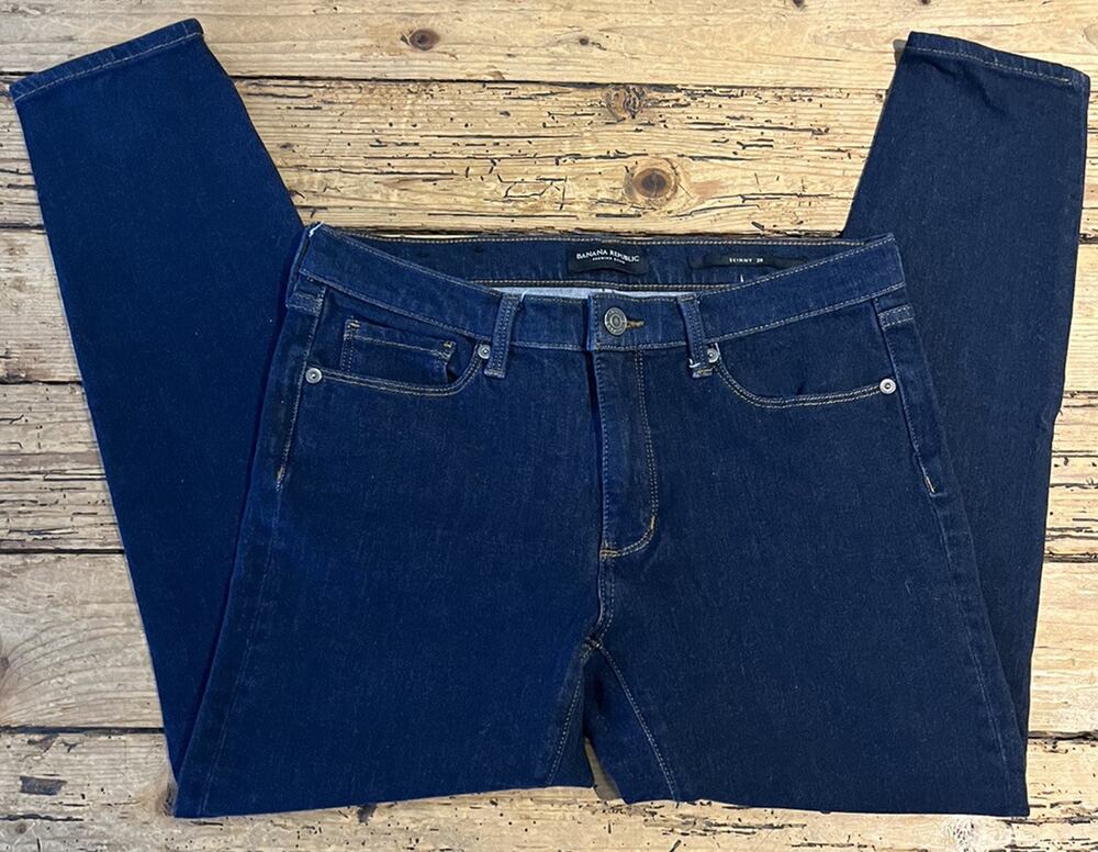Banana Republic Womens Sizs 28 Blue Skinny Jeans Mid Rise NWOT